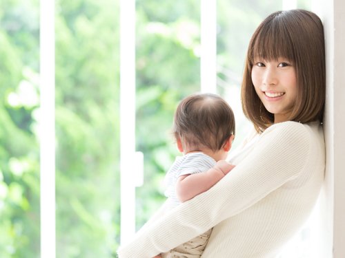 portrait of asian family relaxing