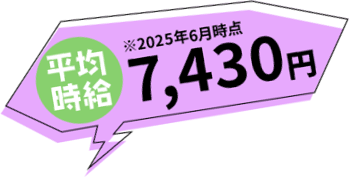 平均時給7,430円